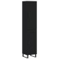 vidaXL Aparador de madera contrachapada negro 34,5x34x180 cm