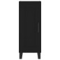 vidaXL Aparador de madera contrachapada negro 34,5x34x180 cm