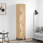 vidaXL Aparador de madera contrachapada roble Sonoma 34,5x34x180 cm