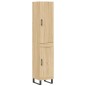 vidaXL Aparador de madera contrachapada roble Sonoma 34,5x34x180 cm