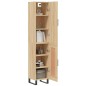 vidaXL Aparador de madera contrachapada roble Sonoma 34,5x34x180 cm