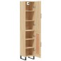 vidaXL Aparador de madera contrachapada roble Sonoma 34,5x34x180 cm