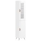 vidaXL Aparador alto madera contrachapada blanco brillo 34,5x34x180 cm vidaXL Aparador alto madera contrachapada blanco brillo 34,5x34x180 cm