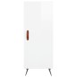 vidaXL Aparador alto madera contrachapada blanco brillo 34,5x34x180 cm vidaXL Aparador alto madera contrachapada blanco brillo 34,5x34x180 cm