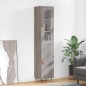 vidaXL Aparador alto madera contrachapada gris Sonoma 34,5x34x180 cm vidaXL Aparador alto madera contrachapada gris Sonoma 34,5x34x180 cm