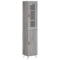 vidaXL Aparador alto madera contrachapada gris Sonoma 34,5x34x180 cm vidaXL Aparador alto madera contrachapada gris Sonoma 34,5x34x180 cm