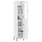 vidaXL Aparador alto madera contrachapada blanco brillo 34,5x34x180 cm vidaXL Aparador alto madera contrachapada blanco brillo 34,5x34x180 cm