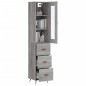 vidaXL Aparador alto madera contrachapada gris Sonoma 34,5x34x180 cm vidaXL Aparador alto madera contrachapada gris Sonoma 34,5x34x180 cm
