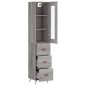 vidaXL Aparador alto madera contrachapada gris Sonoma 34,5x34x180 cm vidaXL Aparador alto madera contrachapada gris Sonoma 34,5x34x180 cm