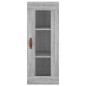 vidaXL Aparador alto madera contrachapada gris Sonoma 34,5x34x180 cm vidaXL Aparador alto madera contrachapada gris Sonoma 34,5x34x180 cm