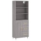 vidaXL Aparador alto madera contrachapada gris sonoma 69,5x34x180 cm vidaXL Aparador alto madera contrachapada gris sonoma 69,5x34x180 cm