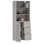 vidaXL Aparador alto madera contrachapada gris sonoma 69,5x34x180 cm vidaXL Aparador alto madera contrachapada gris sonoma 69,5x34x180 cm