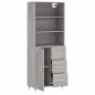 vidaXL Aparador alto madera contrachapada gris sonoma 69,5x34x180 cm vidaXL Aparador alto madera contrachapada gris sonoma 69,5x34x180 cm