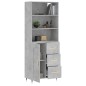 vidaXL Aparador alto madera contrachapada gris hormigón 69,5x34x180 cm vidaXL Aparador alto madera contrachapada gris hormigón 69,5x34x180 cm