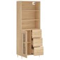 vidaXL Aparador alto madera contrachapada color roble 69,5x34x180 cm vidaXL Aparador alto madera contrachapada color roble 69,5x34x180 cm