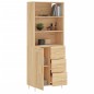 vidaXL Aparador alto madera contrachapada color roble 69,5x34x180 cm vidaXL Aparador alto madera contrachapada color roble 69,5x34x180 cm
