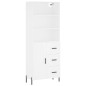 vidaXL Aparador alto madera contrachapada blanco 69,5x34x180 cm vidaXL Aparador alto madera contrachapada blanco 69,5x34x180 cm