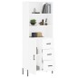 vidaXL Aparador alto madera contrachapada blanco 69,5x34x180 cm vidaXL Aparador alto madera contrachapada blanco 69,5x34x180 cm