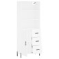 vidaXL Aparador alto madera contrachapada blanco 69,5x34x180 cm vidaXL Aparador alto madera contrachapada blanco 69,5x34x180 cm