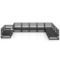 vidaXL Juego de muebles de jardín 10 piezas negro madera maciza pino vidaXL Juego de muebles de jardín 10 piezas negro madera maciza pino