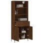 vidaXL Aparador alto madera contrachapada marrón roble 69,5x34x180 cm