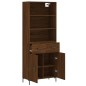 vidaXL Aparador alto madera contrachapada marrón roble 69,5x34x180 cm