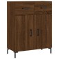 vidaXL Aparador alto madera contrachapada marrón roble 69,5x34x180 cm