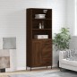 vidaXL Aparador alto madera contrachapada marrón roble 69,5x34x180 cm vidaXL Aparador alto madera contrachapada marrón roble 69,5x34x180 cm