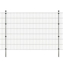 vidaXL Postes de valla 10 uds acero galvanizado plateado 200 cm