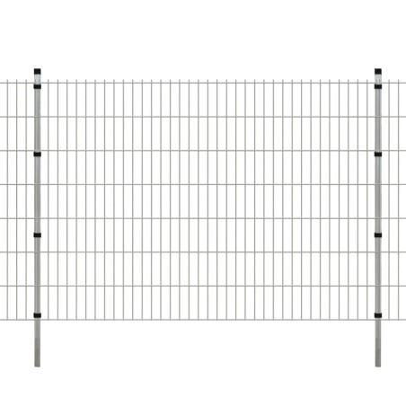 vidaXL Postes de valla 10 uds acero galvanizado plateado 200 cm