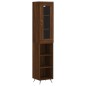 vidaXL Aparador alto madera contrachapada roble marrón 34,5x34x180 cm vidaXL Aparador alto madera contrachapada roble marrón 34,5x34x180 cm