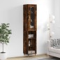vidaXL Aparador de madera contrachapada roble ahumado 34,5x34x180 cm vidaXL Aparador de madera contrachapada roble ahumado 34,5x34x180 cm