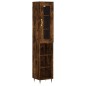vidaXL Aparador de madera contrachapada roble ahumado 34,5x34x180 cm vidaXL Aparador de madera contrachapada roble ahumado 34,5x34x180 cm