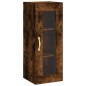vidaXL Aparador de madera contrachapada roble ahumado 34,5x34x180 cm vidaXL Aparador de madera contrachapada roble ahumado 34,5x34x180 cm