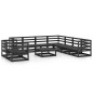vidaXL Juego de muebles de jardín 10 piezas negro madera maciza pino vidaXL Juego de muebles de jardín 10 piezas negro madera maciza pino