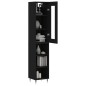 vidaXL Aparador de madera contrachapada negro 34,5x34x180 cm vidaXL Aparador de madera contrachapada negro 34,5x34x180 cm