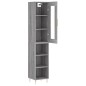 vidaXL Aparador alto madera contrachapada gris Sonoma 34,5x34x180 cm vidaXL Aparador alto madera contrachapada gris Sonoma 34,5x34x180 cm