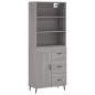 vidaXL Aparador alto madera contrachapada gris sonoma 69,5x34x180 cm vidaXL Aparador alto madera contrachapada gris sonoma 69,5x34x180 cm