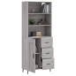 vidaXL Aparador alto madera contrachapada gris sonoma 69,5x34x180 cm vidaXL Aparador alto madera contrachapada gris sonoma 69,5x34x180 cm