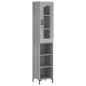 vidaXL Aparador alto madera contrachapada gris Sonoma 34,5x34x180 cm vidaXL Aparador alto madera contrachapada gris Sonoma 34,5x34x180 cm