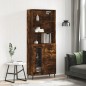 vidaXL Aparador alto madera contrachapada roble ahumado 69,5x34x180 cm vidaXL Aparador alto madera contrachapada roble ahumado 69,5x34x180 cm