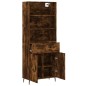 vidaXL Aparador alto madera contrachapada roble ahumado 69,5x34x180 cm vidaXL Aparador alto madera contrachapada roble ahumado 69,5x34x180 cm