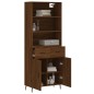 vidaXL Aparador alto madera contrachapada marrón roble 69,5x34x180 cm vidaXL Aparador alto madera contrachapada marrón roble 69,5x34x180 cm