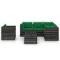 vidaXL Muebles de jardín 8 piezas con cojines madera impregnada gris vidaXL Muebles de jardín 8 piezas con cojines madera impregnada gris