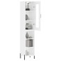 vidaXL Aparador alto madera contrachapada blanco brillo 34,5x34x180 cm vidaXL Aparador alto madera contrachapada blanco brillo 34,5x34x180 cm