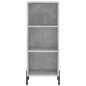 vidaXL Aparador de madera contrachapada gris hormigón 34,5x34x180 cm