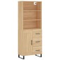 vidaXL Aparador alto madera contrachapada color roble 69,5x34x180 cm vidaXL Aparador alto madera contrachapada color roble 69,5x34x180 cm