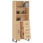 vidaXL Aparador alto madera contrachapada color roble 69,5x34x180 cm vidaXL Aparador alto madera contrachapada color roble 69,5x34x180 cm