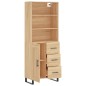 vidaXL Aparador alto madera contrachapada color roble 69,5x34x180 cm vidaXL Aparador alto madera contrachapada color roble 69,5x34x180 cm