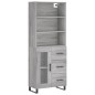 vidaXL Aparador alto madera contrachapada gris sonoma 69,5x34x180 cm vidaXL Aparador alto madera contrachapada gris sonoma 69,5x34x180 cm